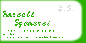 marcell szemerei business card